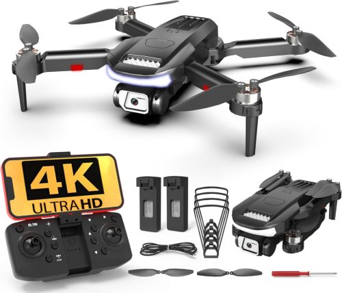 Wipkviey B15 Dron s 4K kamerou - Bezuhlíkový motor, 36 minút letu, Plánovanie trasy, 3D Flip funkcia, Skladací ľahký dron