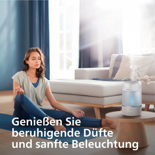 Philips Smart Párásító 38m² Aromaterápia Éjszakai Fény Csendes Alváshoz HU1509/00