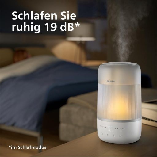 Philips Smart Párásító 38m² Aromaterápia Éjszakai Fény Csendes Alváshoz HU1509/00