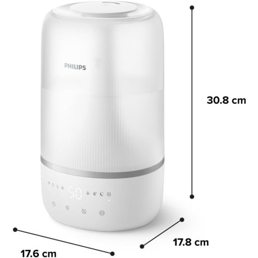 Philips Smart Párásító 38m² Aromaterápia Éjszakai Fény Csendes Alváshoz HU1509/00