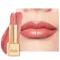 OULAC Metallic Korall Rúzs Fényes Finish, Hosszantartó Glitter Hatás, Intenzív Szín
