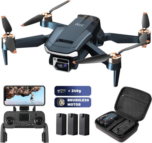CHUBORY A77 Dron Brushless cu Cameră 2K HD, 84 Minute Timp de Zbor, WiFi FPV Quadcopter pentru Începători, Urmărire, Planare și Design Pliabil Kivi
