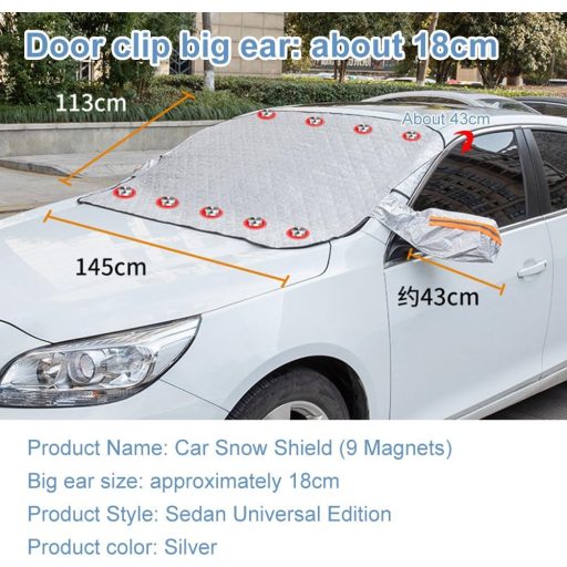 Husă Parbriz Auto BASTOUR - Protecție Magnetică Anti-Îngheț Iarnă, Anti-Zăpadă, Anti-Gheață - Copertină Auto Pliabilă Anti-UV, Soare și Praf