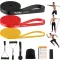Fokky Fitneszbandok Szett Ajtóhorgony Védőpárnával Edzéshez Jóga Pilates - Light Yellow, Bright Red, Dark Black
