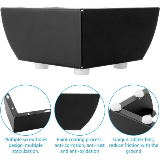 AKOLAFE 8-dielna sada kovových nábytkových nôh 5,5 cm čierne nohy na pohovku, stôl, skrinku so skrutkami