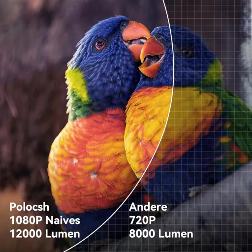 Polocsh 4K Mini Projektor Android 11.0 Rendszerrel - Full HD 1080P Hordozható Házimozi, WLAN6, BT5.2, Auto Keystone, 150" Kijelző, 180° Forg