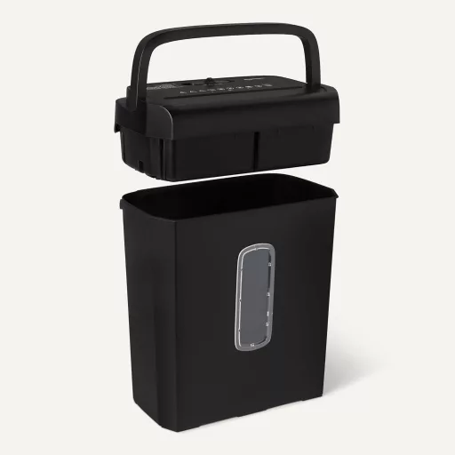 Amazon Basics 6 lapos keresztvágó papírmegsemmisítő hitelkártyával 14L fekete