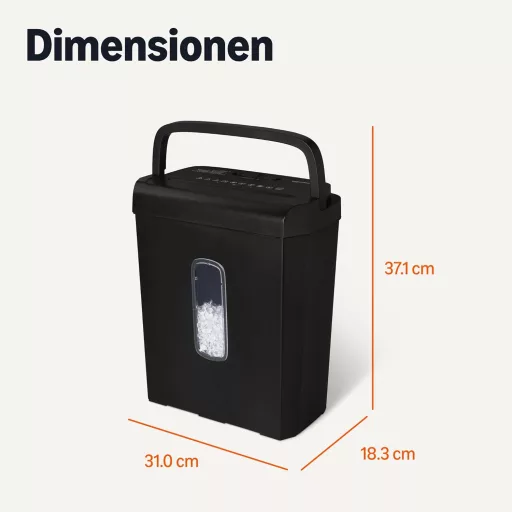 Amazon Basics 6 lapos keresztvágó papírmegsemmisítő hitelkártyával 14L fekete