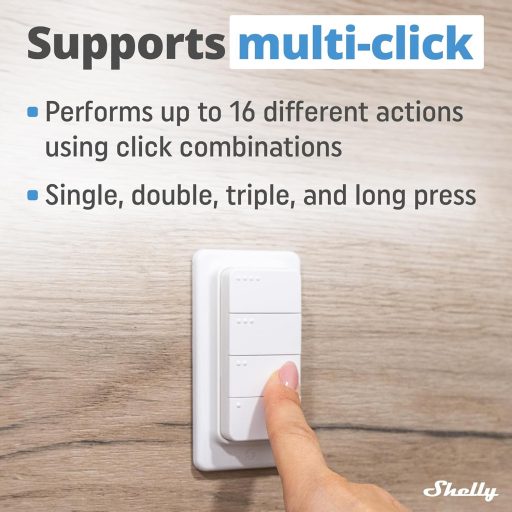 Telecomandă Bluetooth Shelly Blue RC Button 4 pentru automatizarea casei inteligente