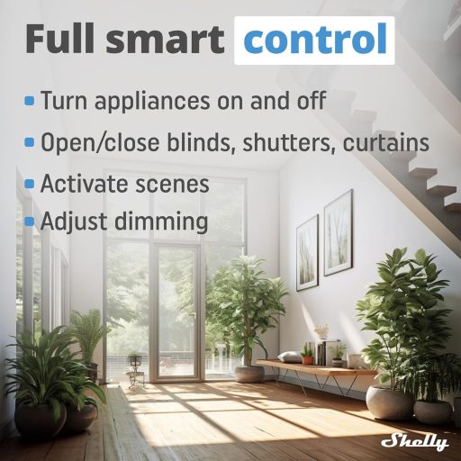 Telecomandă Bluetooth Shelly Blue RC Button 4 pentru automatizarea casei inteligente