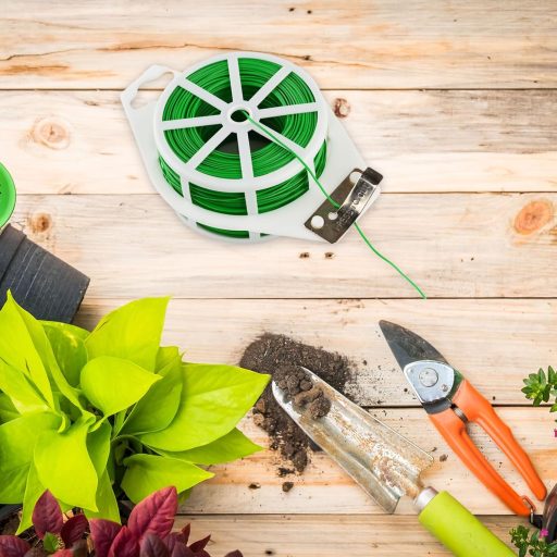 Sârmă de legat plante DASHUAIGE 150m cu bobină și tăietor, negru