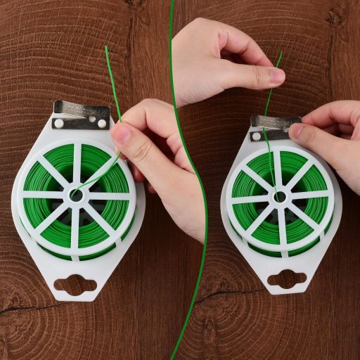 DASHUAIGE 150m Növénykötöző Drót Tekerccsel és Vágóval Fekete