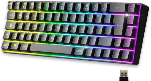 Tastatură de gaming compactă fără fir EMPIRE GAMING K508 - 2.4G/Type-C - PS4/PS5/PC/Mac - Iluminare de fundal RGB - 23 taste anti-ghosting