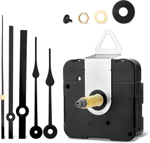 XIHIRCD 31 mm Kit de reparare ceas de perete cu ax lung - Mecanism de ceas cu cuarț cu 2 perechi de indicatoare - Set de înlocuire piese ceas de perete DIY