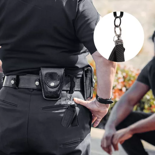 PEUTIER Set 12 bucăți suport centură cu design cu buton dublu - Accesoriu centură poliție cu cârlig pentru breloc și fixare pentru walkie-talkie