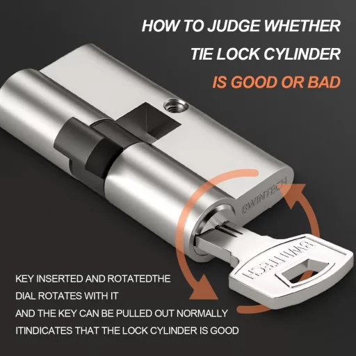 Bwintech Cilindru Euro 70mm Nichel-Zinc, Broască Ușă cu 8 Chei Crestate