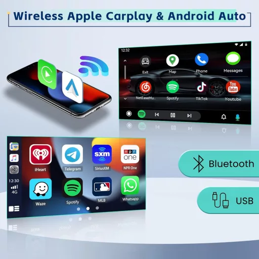 Inefala Android 15 Autórádió VW Golf Polo Passat 9" Érintőkijelző GPS WiFi Carplay