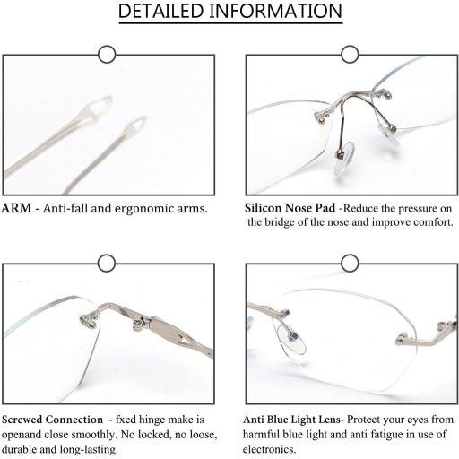 MMOWW Kékfény szűrő olvasószemüveg női fém könnyű számítógéphez