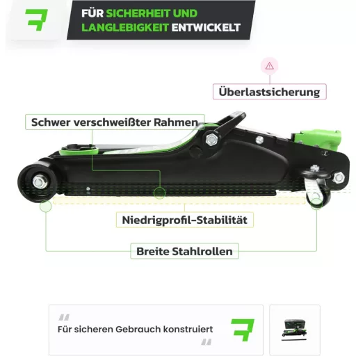 DriveUpTools hidraulikus emelő 2.5T 85-350mm emeléssel 2500kg terhelhetőség