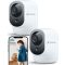 COCOCAM 2K WiFi Biztonsági Kamera Akkumulátorral, Mozgásérzékelés, Baba és Háziállat Megfigyelő