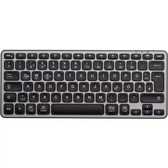   iClever Bluetooth Billentyűzet, Vezeték Nélküli Német QWERTZ Kiosztás, Újratölthető, 3 Eszköz Közötti Váltás, MacBook Pro/Air, iMac Kompatib