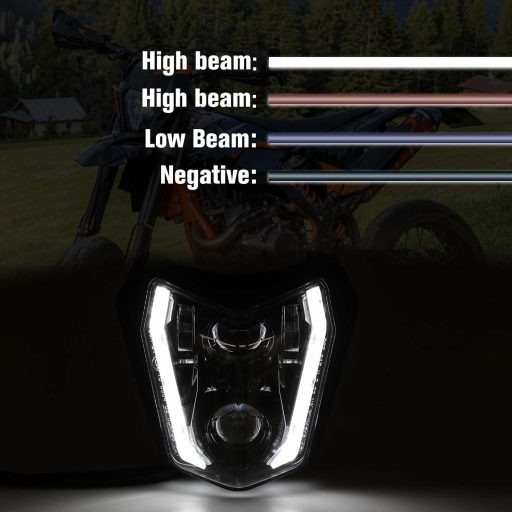 DREAMIZER Motorcycle LED Fényszóró E24 6500K Enduro ATV KTM Kompatibilis