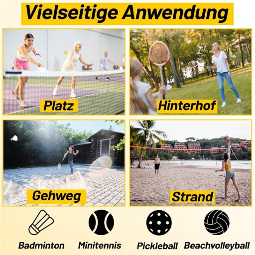 Cyleodo hordozható tollaslabda háló szett 5m magasságállítható pikklibál röplabda