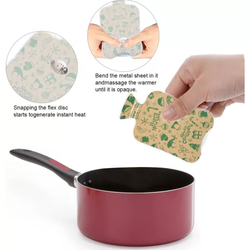 YeahBoom Gyermek Zsebbeli Kézmelegítő Párna 6db - Újrahasználható Nátrium-acetát Melegítőpárna 55°C, Kattintható Kézmelegítő Nőknek