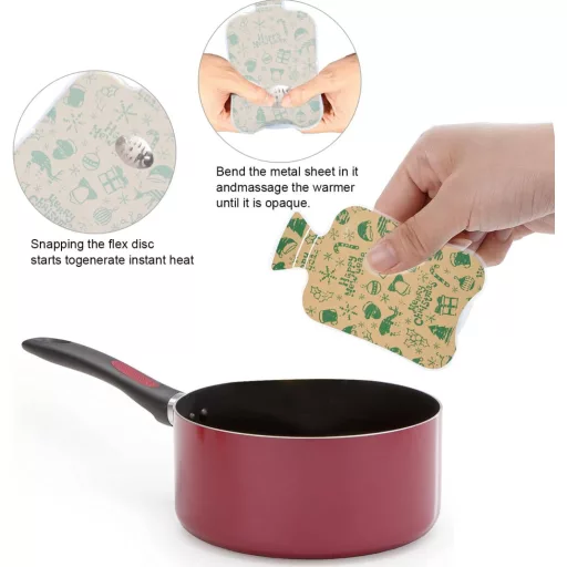 YeahBoom Gyermek Zsebbeli Kézmelegítő Párna 6db - Újrahasználható Nátrium-acetát Melegítőpárna 55°C, Kattintható Kézmelegítő Nőknek