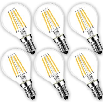   Bec LED tip Lumânare Oaomi E14 G45 - Alb Cald 4W 400 Lumeni - Înlocuiește un Bec Tradițional de 40W - Lampă Sferică Economică