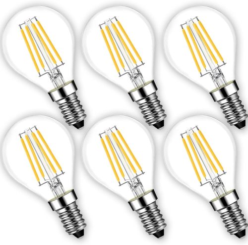 Bec LED tip Lumânare Oaomi E14 G45 - Alb Cald 4W 400 Lumeni - Înlocuiește un Bec Tradițional de 40W - Lampă Sferică Economică