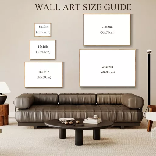 hyidecorart Vintage Morska Pejzaž Slika na Platnu s Drvenim Okvirom 50x75 cm - Danski Primorski Prizor Dekoracija Zida za Dnevni Boravak, Spavaću Sobu, Ured