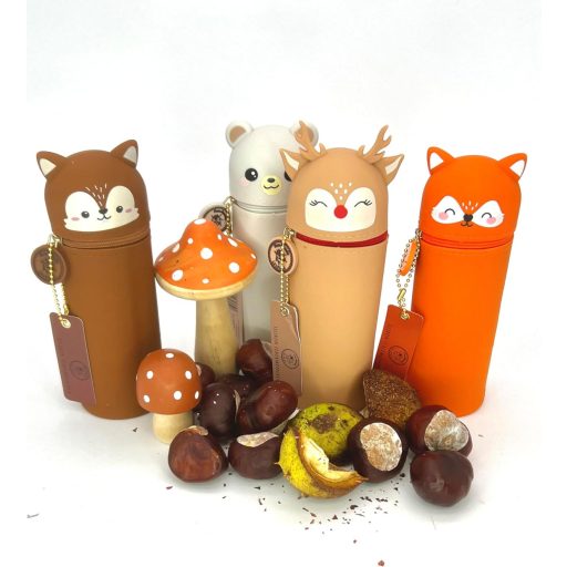 Husă de telefon din silicon Lulubug, crem, cu model ren.