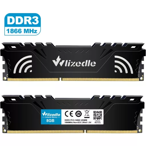 Wlizedle DDR3 32GB (4x8GB) 1866MHz CL13 Asztali RAM Memória 240-Pin