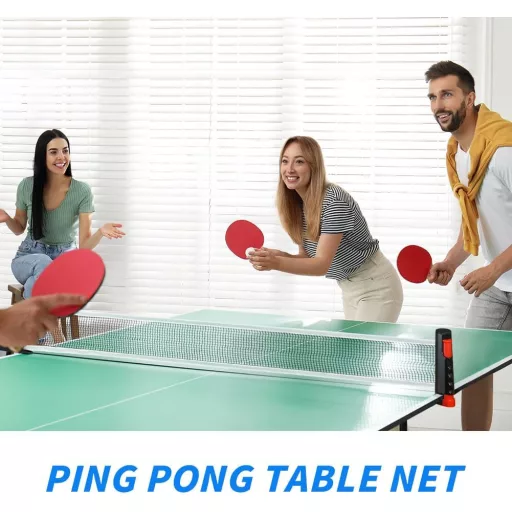 flintronic Összecsukható Ping Pong Hálózat 170 cm, Hordozható Asztalitenisz Háló Beltéri és Kültéri Használatra