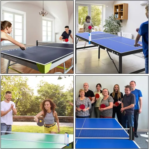 flintronic Összecsukható Ping Pong Hálózat 170 cm, Hordozható Asztalitenisz Háló Beltéri és Kültéri Használatra