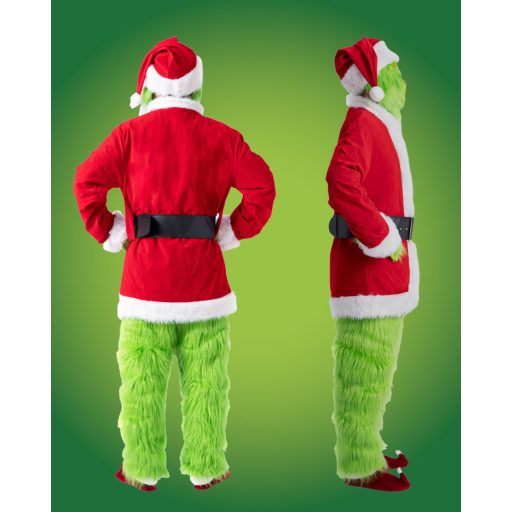 Oumeitu Zeleno Odijelo Djeda Mraza Kostim Cosplay Odjeća za Odrasle