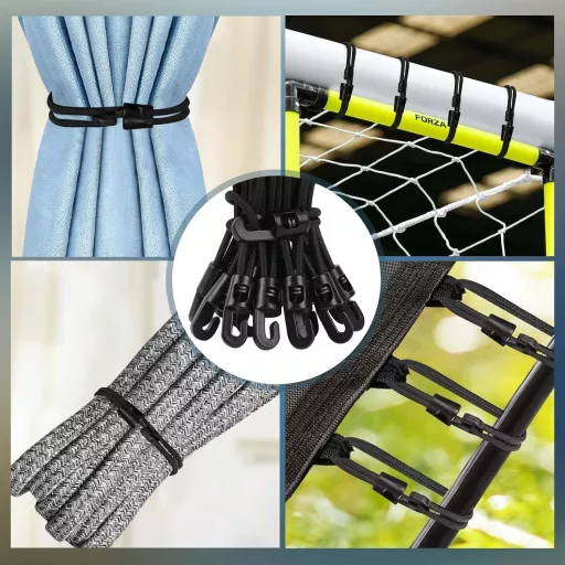 JULMELON Bungee Cord 20 db Horogos Gumikötél 15 cm Ponyvafeszítő