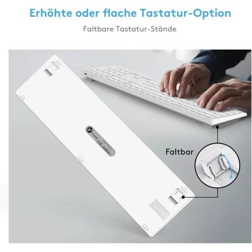Tastatură wireless Bluetooth Yivandi pentru Mac cu tastatură numerică QWERTZ