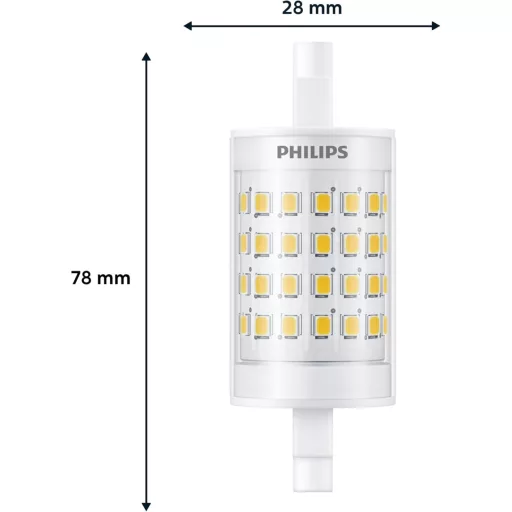 Philips Standard LED Izzó 60W 78mm 2-Pin Foglalat Meleg Fehér 3000K