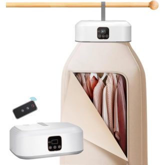   Nicoone Mini Hőszivattyús Ruhaszárító - Távirányítóval, UV Sterilizálással, 1-8 Órás Időzítővel, Kompakt Méretű Elektromos Szárítógép Utazás