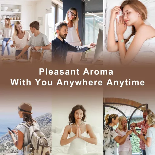 SIXDUTON Nastaviteľný náramok na aromaterapiu z nehrdzavejúcej ocele s motívom stromu života a farebnými plstenými vložkami