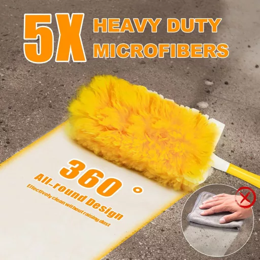 JEHONN Portörlő Utántöltő Csomag 20db Swiffer Dusterrel Kompatibilis, 360° Porvonzó, Teleszkópos Nyéllel, Állítható Fogantyúval, Állatszőr é