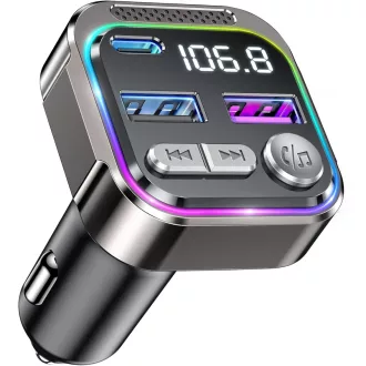   GizmoVine Bluetooth autós FM adapterek, szigarettagyújtó, USB-C 36W, kihangosító