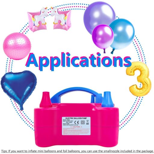 YEPVIE 600W Elektromos Léggömb Pumpa Dupla Fúvókával és 14 Garland Szett