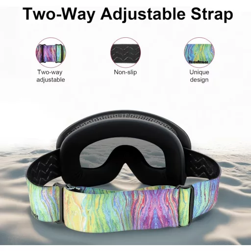 Ochelari de schi pentru copii YOOXARMOR, lentilă dublă anti-aburire, 6-14 ani, protecție UV400