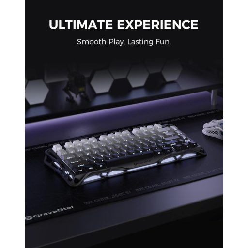 GravaStar Mercury K1 75% Mechanikus Gaming Billentyűzet Alumínium Exoskeleton RGB