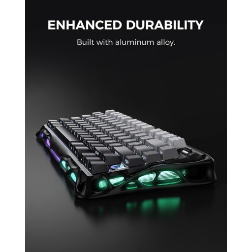 GravaStar Mercury K1 75% Mechanikus Gaming Billentyűzet Alumínium Exoskeleton RGB