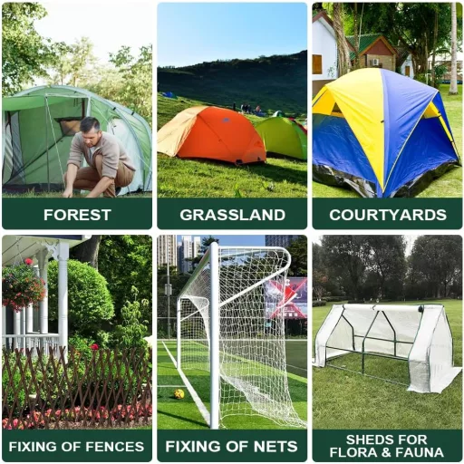 flintronic Piroane Cort 18cm Aluminiu 24buc. Țăruși Cort Metal Dur pentru Camping