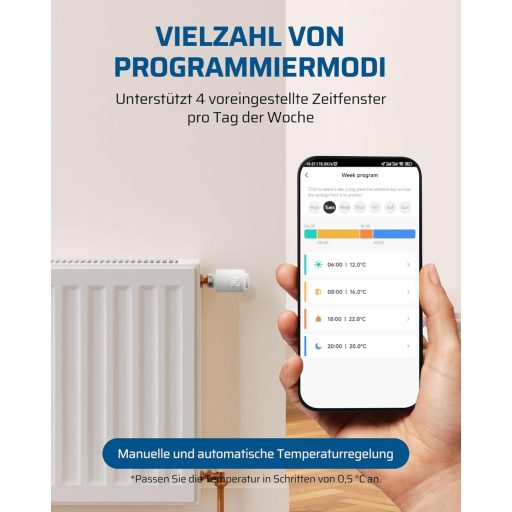 Termostat inteligent Zigbee DEWENWILS pentru calorifer, control programabil al încălzirii, compatibil cu Alexa și Google Home